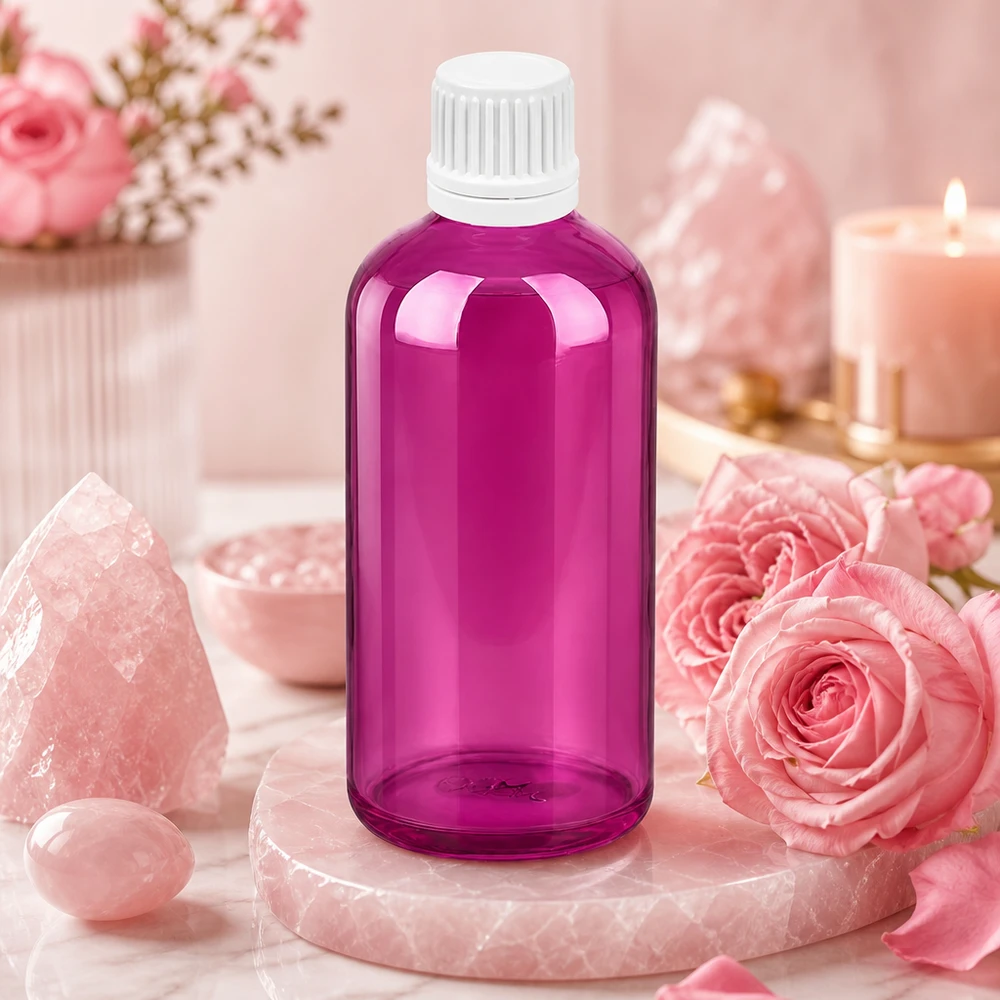 100ml Tropfflasche 0.7mm weiss Originalität Schraubverschlusserschluss PurpleLine UT18/100 Violette Dosierflasche 100ml mit kindersicherem Verschluss für sichere Aufbewahrung von Tinkturen