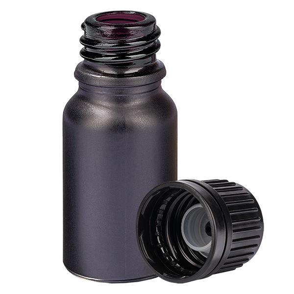 10ml Globuliflasche 3mm Giessring schwarz Originalitätsverschluss BlackL. UT18/10
