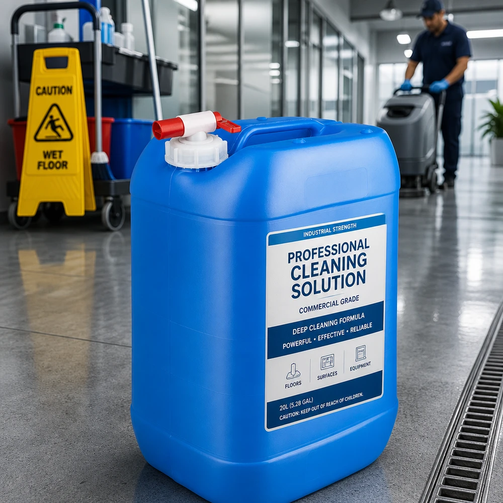 Kanister 25 Liter blau mit Auslaufhahn Transportkanister 25L blau mit Sicherheitshahn für konzentrierte Reinigungschemikalien