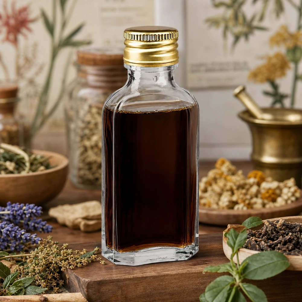 50 ml Meplat klar mit Alu Verschluss gold PP22 Transparente Meplat Miniaturflasche 50ml mit goldenem PP22 Aluminiumdeckel für Aromatherapie