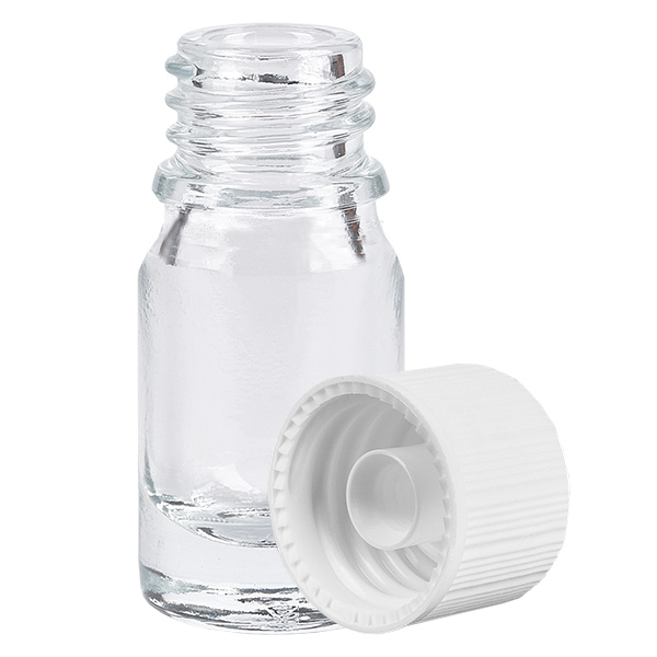 5ml Flasche 11mm Schraubverschluss weiß Standard ClearLine UT18/5