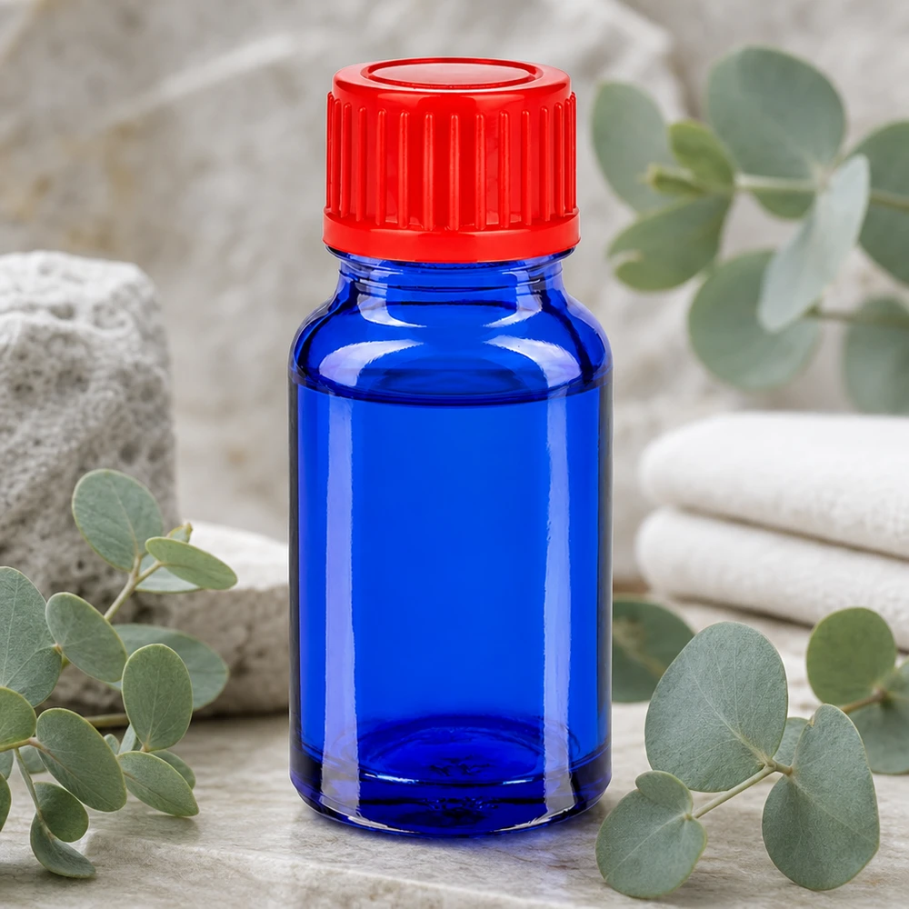 10ml Flasche 11mm Schraubverschluss rot Standard BlueLine UT18/10 10ml Braunglasflasche mit kindersicherem Verschluss ideal für Tinktur-Herstellung und Naturheilkunde