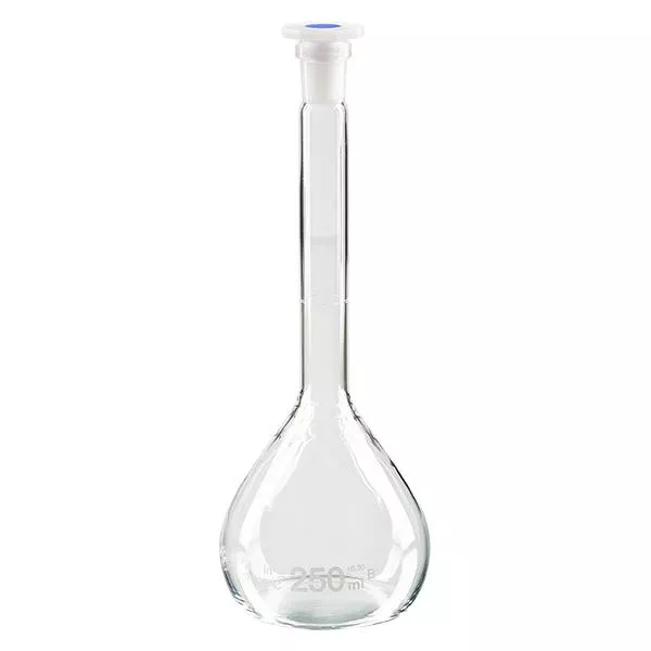 Messkolben 250ml mit Normschliff & PEHD Stopfen Messkolben 250ml mit Normschliff & PEHD Stopfen