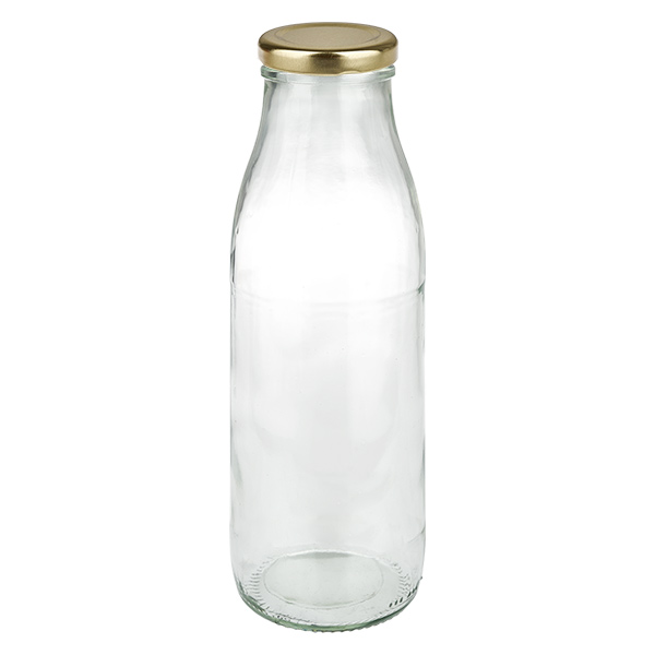 500ml Glasflasche + BasicSeal Deckel gold UNiTWIST