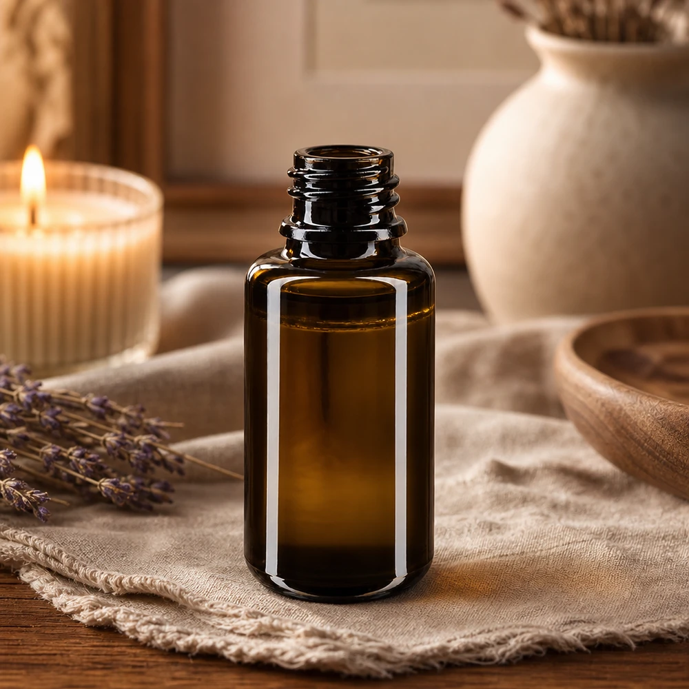 Violettglas Flasche 20ml DIN 18 (Mironglas) 20ml Orion Violettglas Flasche mit breiter Öffnung für einfache Befüllung und Reinigung