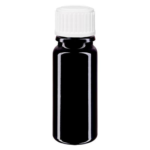 Apothekenflasche violett 10ml Schraubverschluss weiß Standard