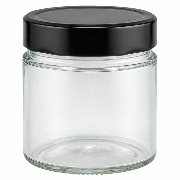 135ml Rundglas + BasicSeal Deckel schwarz deep UNiTWIST