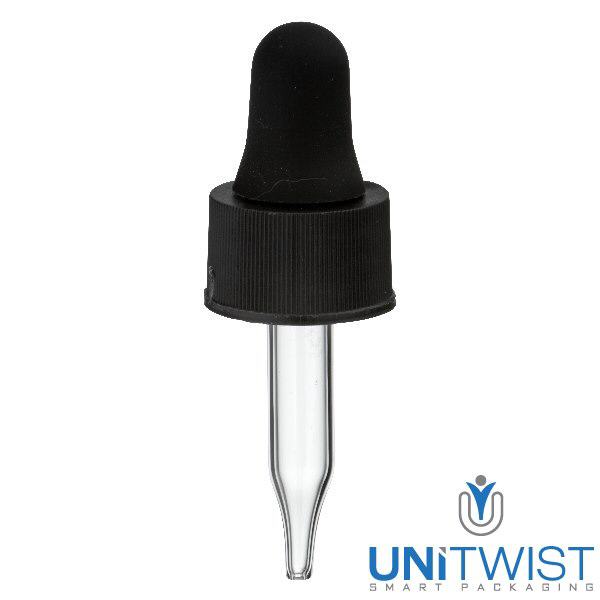 Pipetta contagocce in vetro nera UT13/3 UNiTWIST Pipetta contagocce in vetro nera UT13/3 UNiTWIST