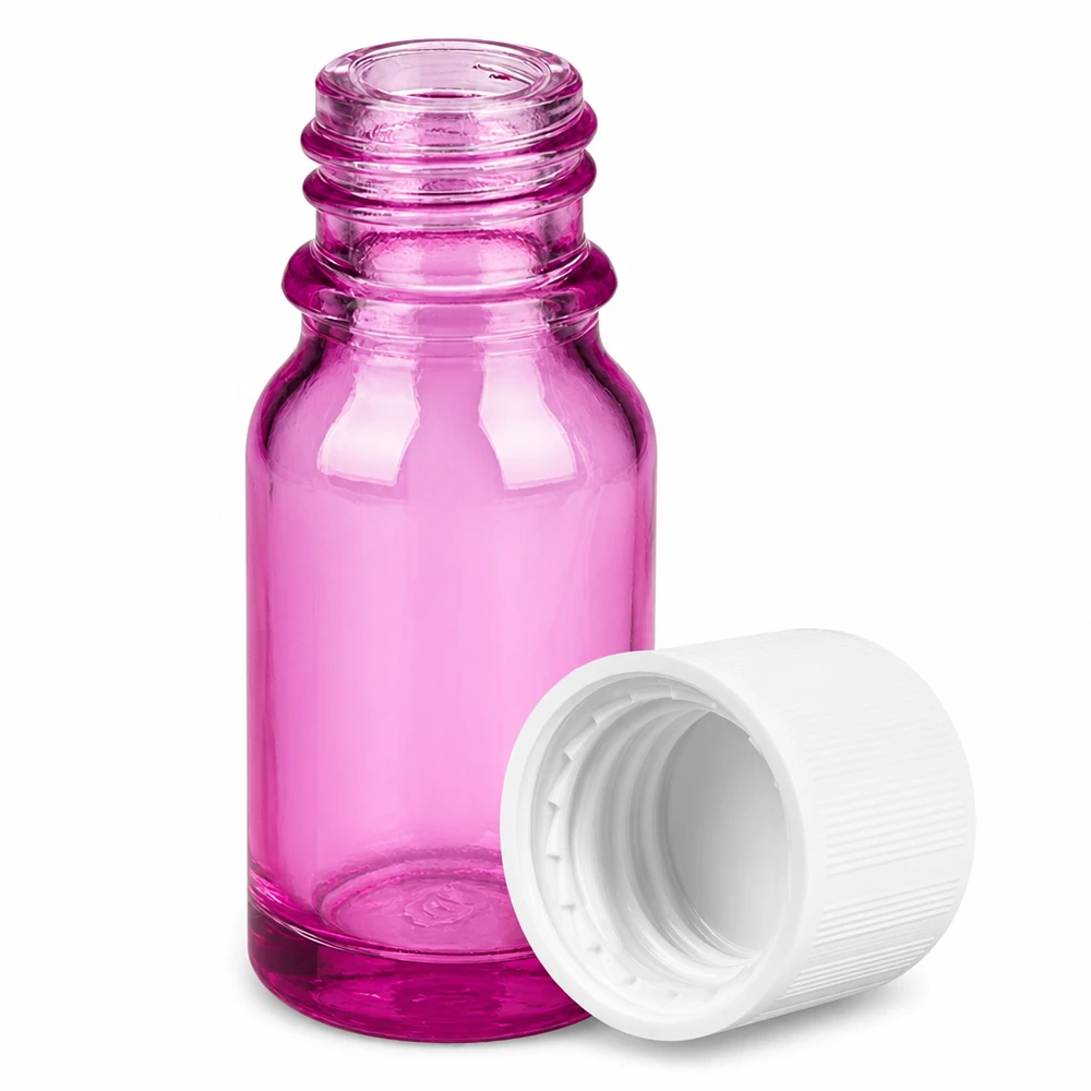 10ml Flasche 11mm Schraubverschluss weiß Standard Kindersicher PurpleLine UT18/10 Handliche violette 10ml Flasche mit auslaufsicherem Verschluss für mobile Anwendungen