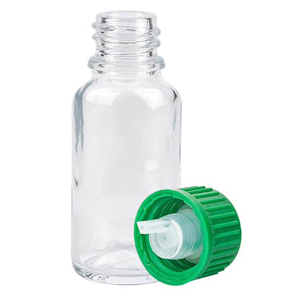 Flacone contagocce da 20 ml 0,8 mm verde STD ClearLine UT18/20 Flacone contagocce da 20 ml 0,8 mm verde STD ClearLine UT18/20