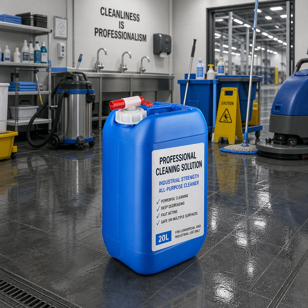 Bidon 15 litres bleu avec robinet Bidon bleu de 15 litres muni d'un robinet de vidange, utilisé dans le secteur du nettoyage professionnel