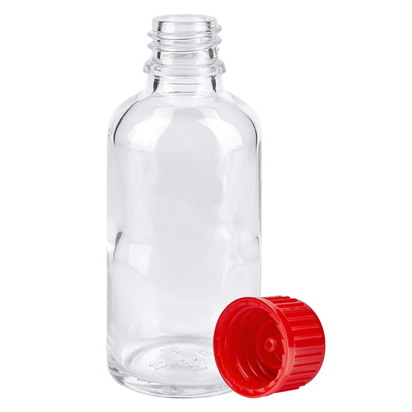 50ml Flasche 11mm Schraubverschluss rot Standard ClearLine UT18/50