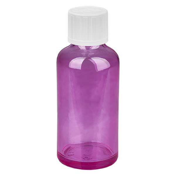 50ml Flasche 11mm Schraubverschluss weiß Standard Kindersicher PurpleLine UT18/50