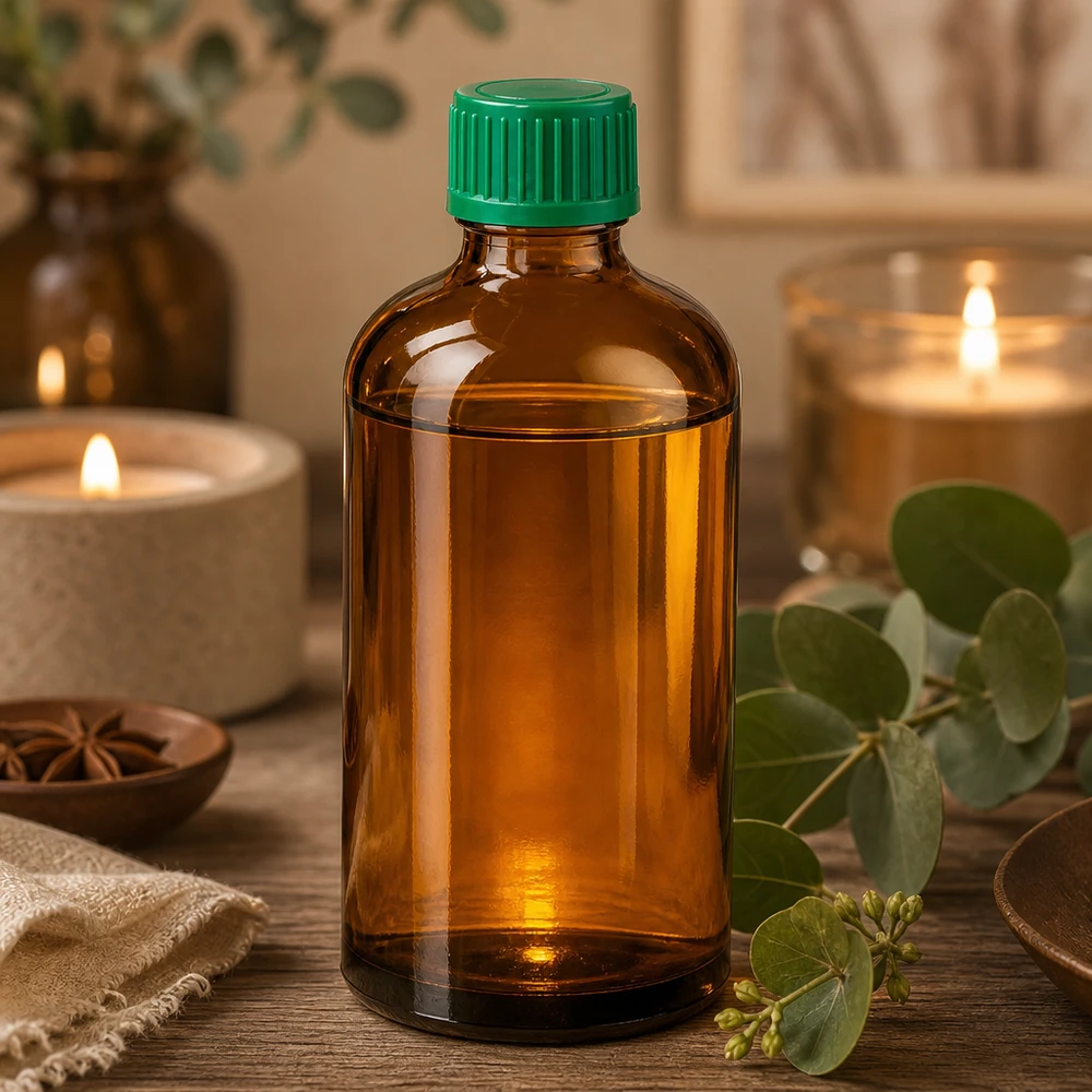 Versatile flacone in vetro ambrato da 100 ml per tinture cosmetiche naturali e rimedi omeopatici