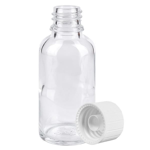 30ml Flasche 11mm Schraubverschluss weiß Standard ClearLine UT18/30