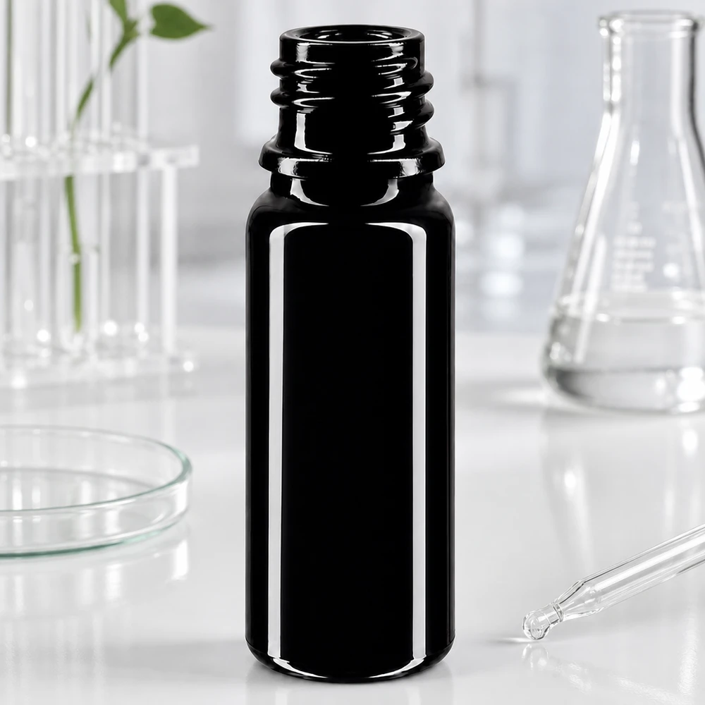 Violettglas Flasche 10ml DIN 18 (Mironglas) Hochglänzende Mironglas Flasche 10ml DIN 18 für hochwertige Öle und Essenzen