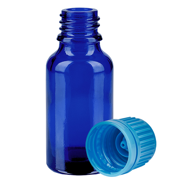 20ml Flasche 11mm Schraubverschluss blau Originalitätsverschluss BlueLine UT18/20
