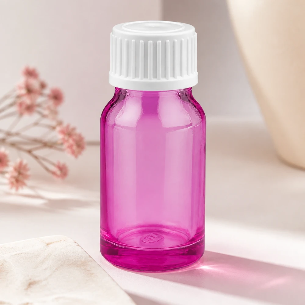 Flacone contagocce da 10 ml 0,9 mm bianco standard PurpleLine. UT18/10 Flacone contagocce professionale da 10 ml in viola con tappo bianco per applicazioni di laboratorio e mediche