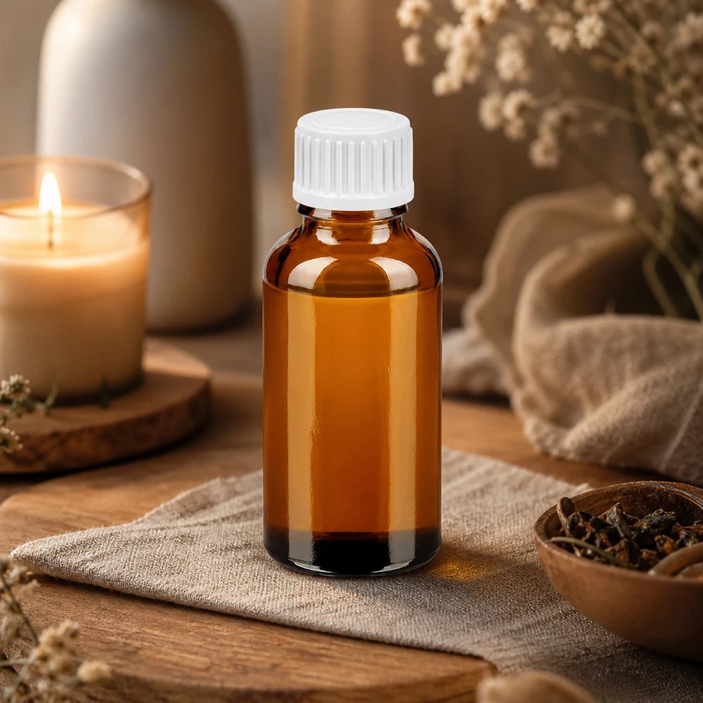 Flacone in vetro ambrato di qualità farmaceutica da 30 ml con inserto contagocce a prova di perdite da 0,9 mm