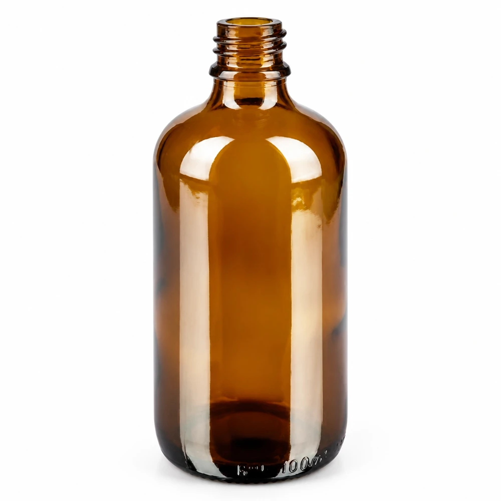 Bottiglia da 100ml 11mm SV bianco STD BrownLine UT18/100 Pratico flacone marrone da 100 ml in vetro robusto per applicazioni farmaceutiche e cosmetiche