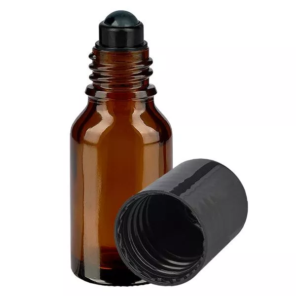 Flacon de déodorant en verre ambré 15 ml, déo à bille vide Flacon de déodorant en verre ambré 15 ml, déo à bille vide