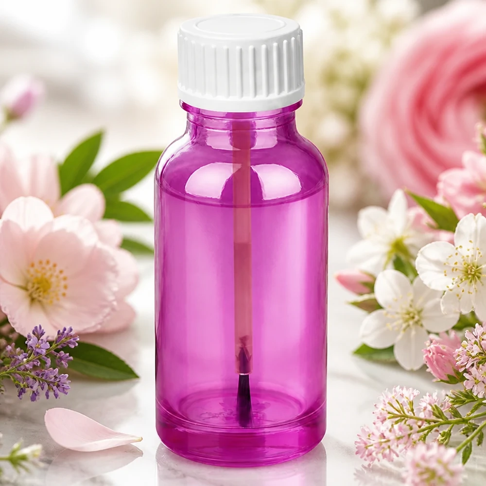 20ml Pinselflasche weiss Standard PurpleLine UT18/20 Kleine 20ml Pinselflasche mit weißem Verschluss perfekt für Reise und unterwegs Beauty-Routine