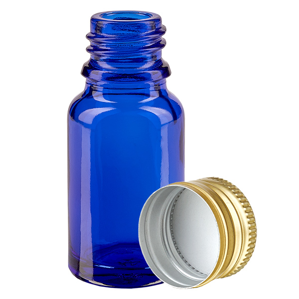 10ml Flasche 11mm Schraubverschluss Alu-Gold Standard BlueLine UT18/10