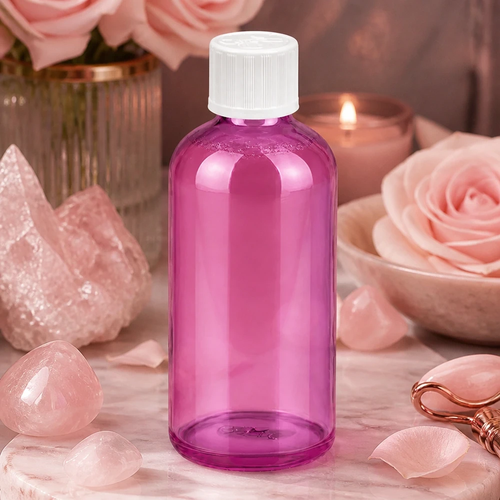 100ml Tropfflasche 1.2mm weiß Standard Kindersicher PurpleLine. UT18/100 Praktische 100ml Dosierflasche aus Purple Glas mit 1,2mm Öffnung für nachfüllbare Produkte