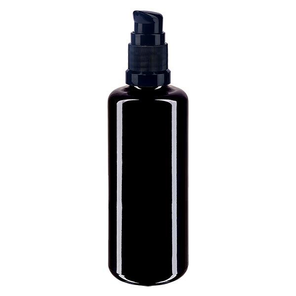 Flacone farmacia viola 50ml tappo pompa nero St. Flacone farmacia viola 50ml tappo pompa nero St.