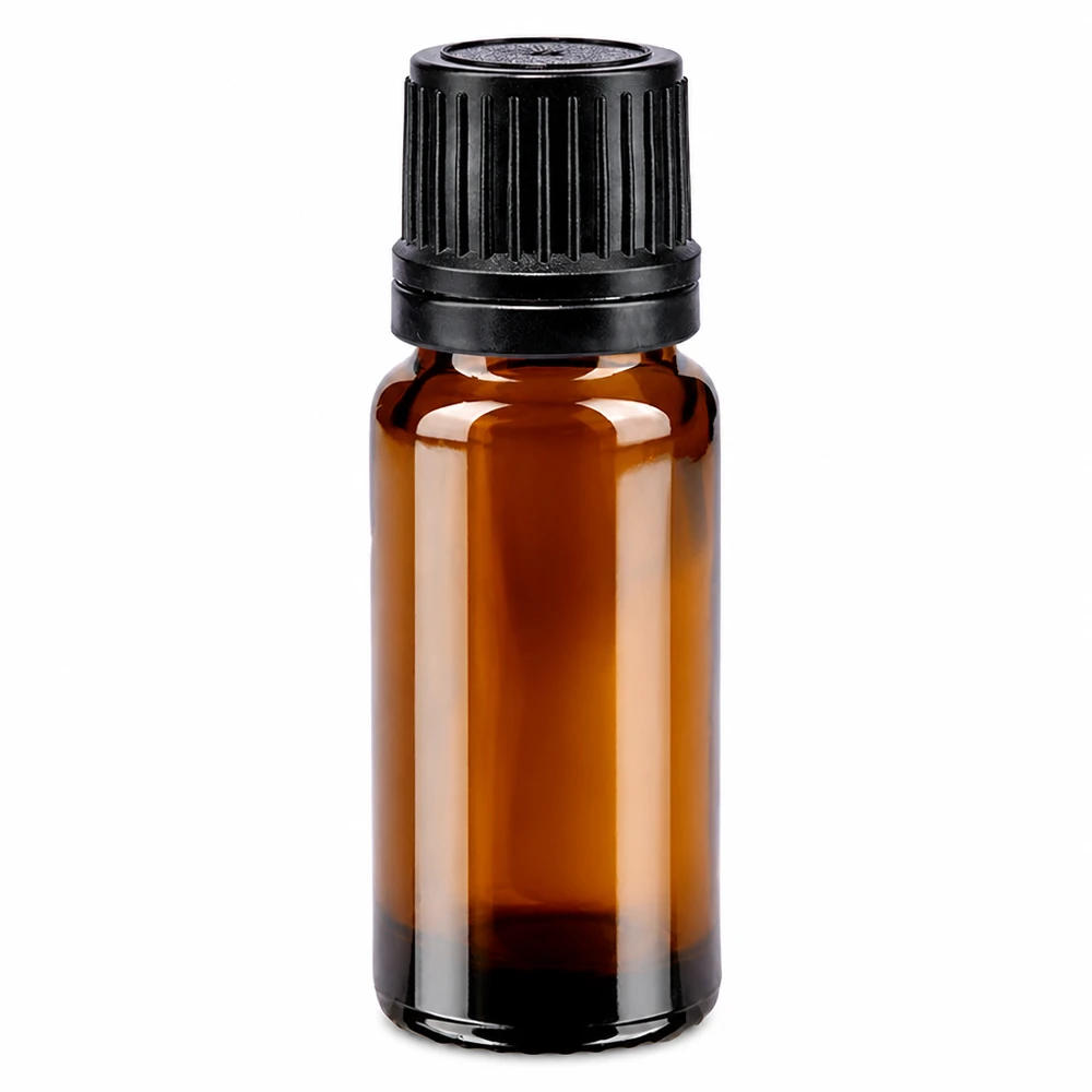Apothekenflasche braun 10ml Tropfverschluss Giessring 1mm schwarz Originalitätsverschluss Lichtschutz-Tropfflasche 10ml braun mit schwarzem OV-Deckel ideal für ätherische Öle und Tinkturen