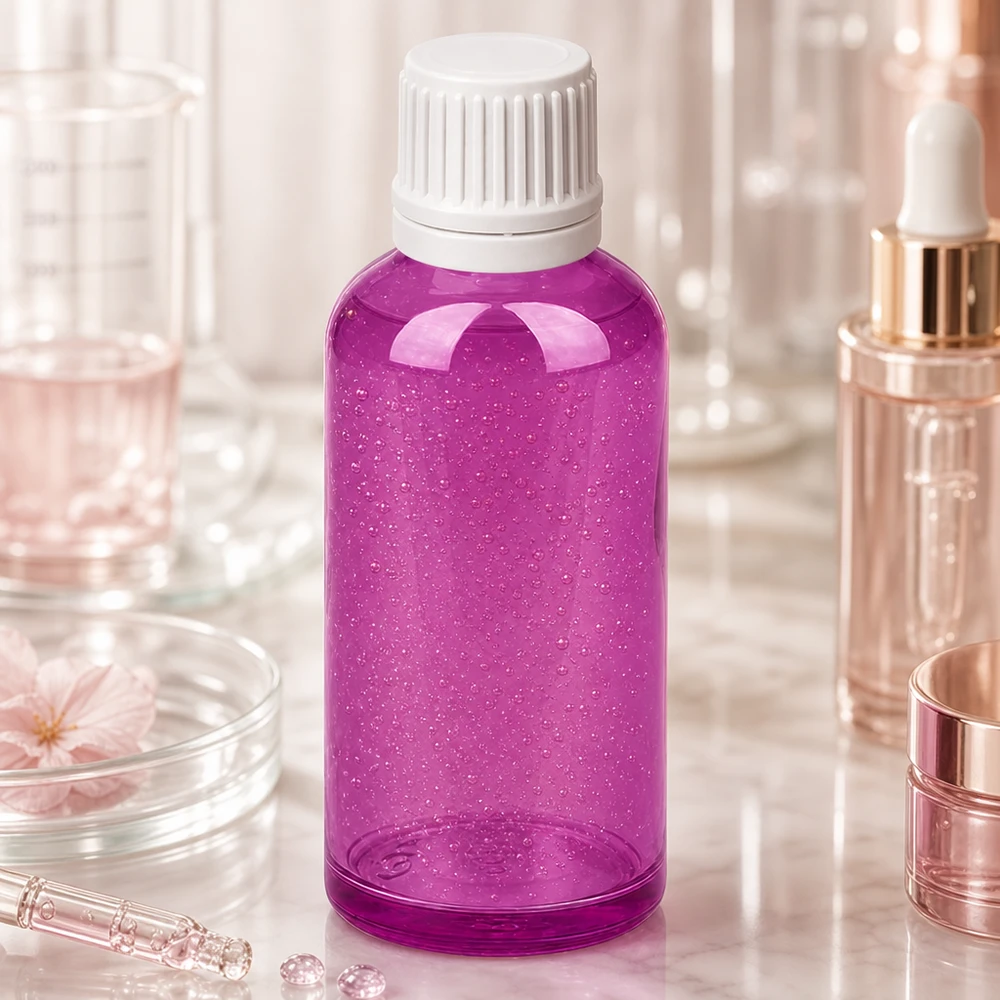Flacone contagocce da 50ml 0,7mm bianco Originality tappo a vite PurpleLine UT18/50 Pratico flacone contagocce viola da 50 ml, perfetto per i viaggi e le taglie da viaggio