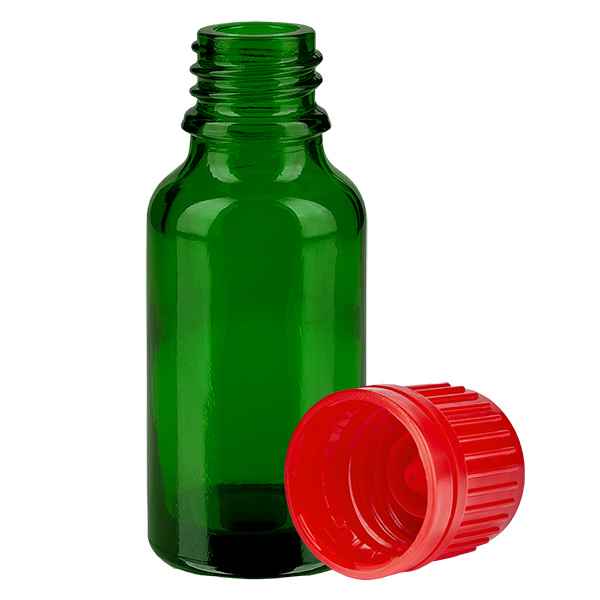 20ml Flasche 11mm Schraubverschluss rot Originalitätsverschluss GreenLine UT18/20