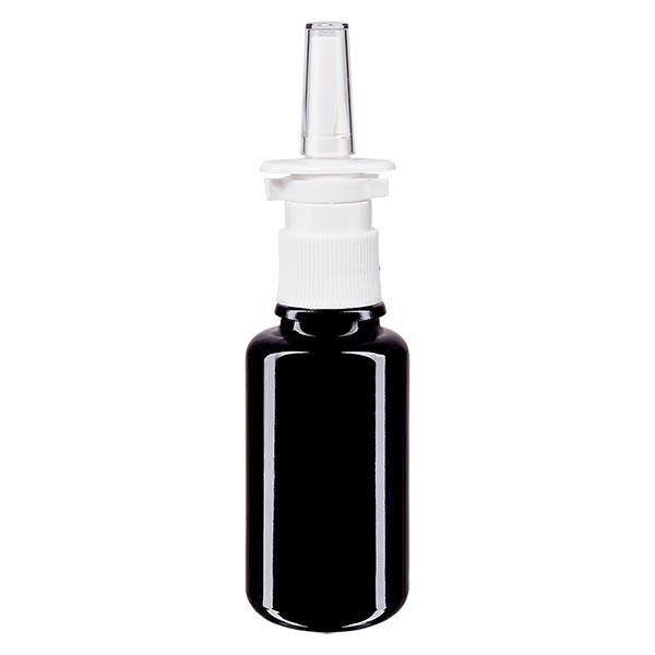 Flacone da farmacia viola 20ml con nebulizzatore nasale bianco St. Flacone da farmacia viola 20ml con nebulizzatore nasale bianco St.