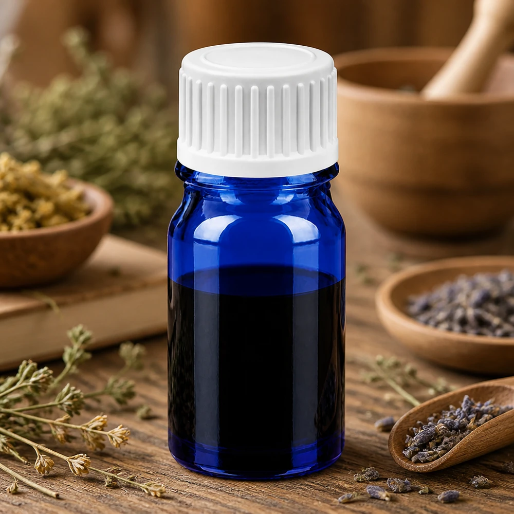 Pratico flacone in vetro da 5 ml con dosaggio preciso, ideale per la produzione di cosmetici fai da te