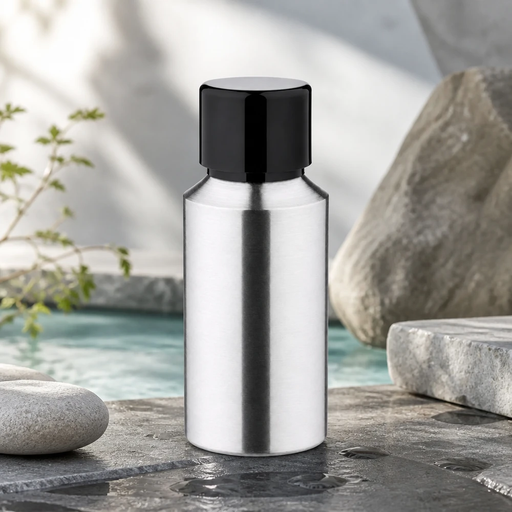 Flacone in alluminio lucido da 30 ml di alta qualità per l'industria cosmetica e lo sviluppo di prodotti