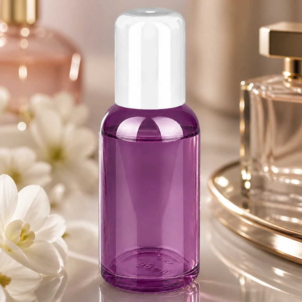 30ml Roll-On Flasche weiss Standard PurpleLine UT18/30 Violette Glasflasche 30ml mit Rollkugel-Applikator perfekt für Aromatherapie und Wellness-Produkte