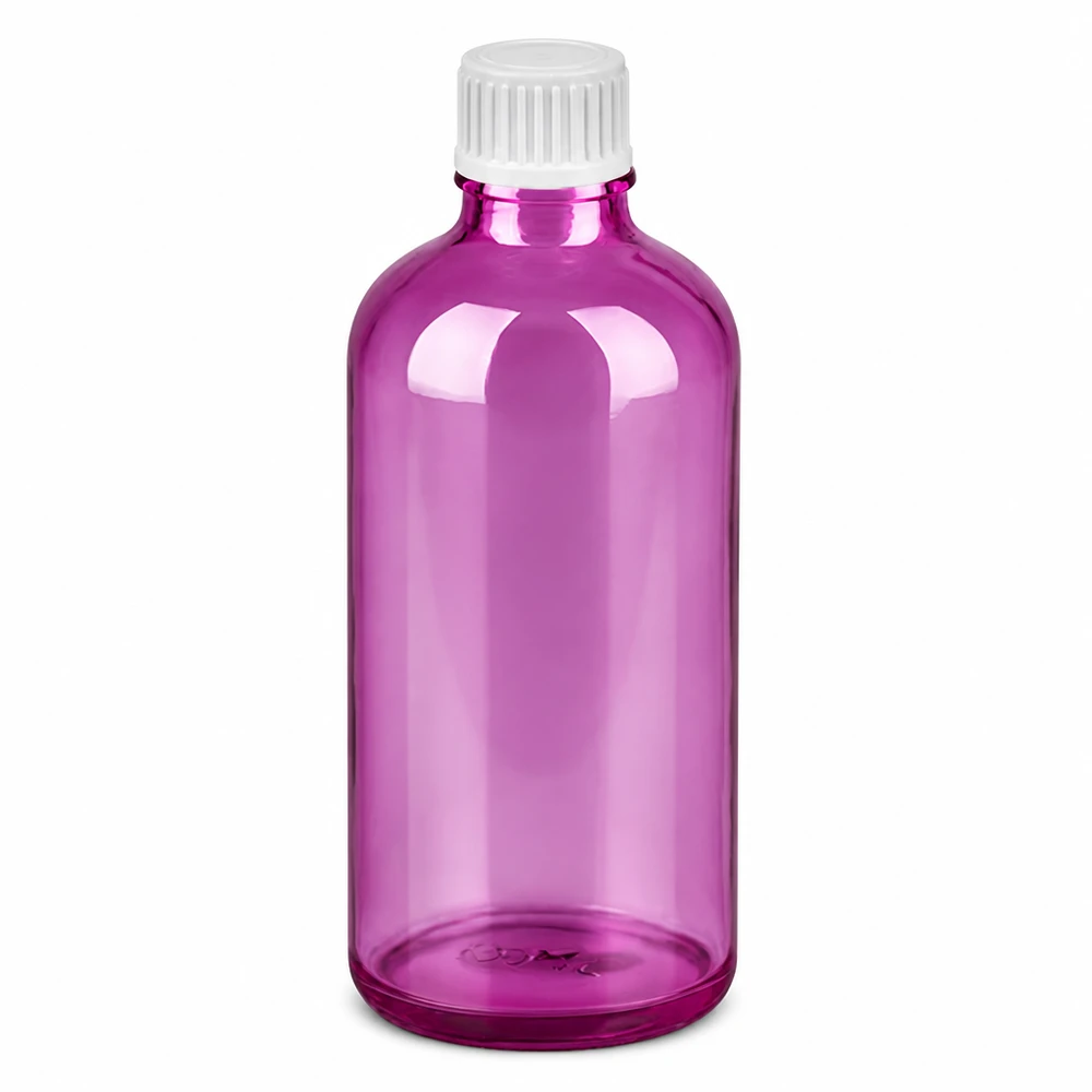 100ml Tropfflasche 0.9mm weiss Standard PurpleLine UT18/100 Hochwertige 100ml Glasflasche violett mit Tropfverschluss für pharmazeutische Zwecke