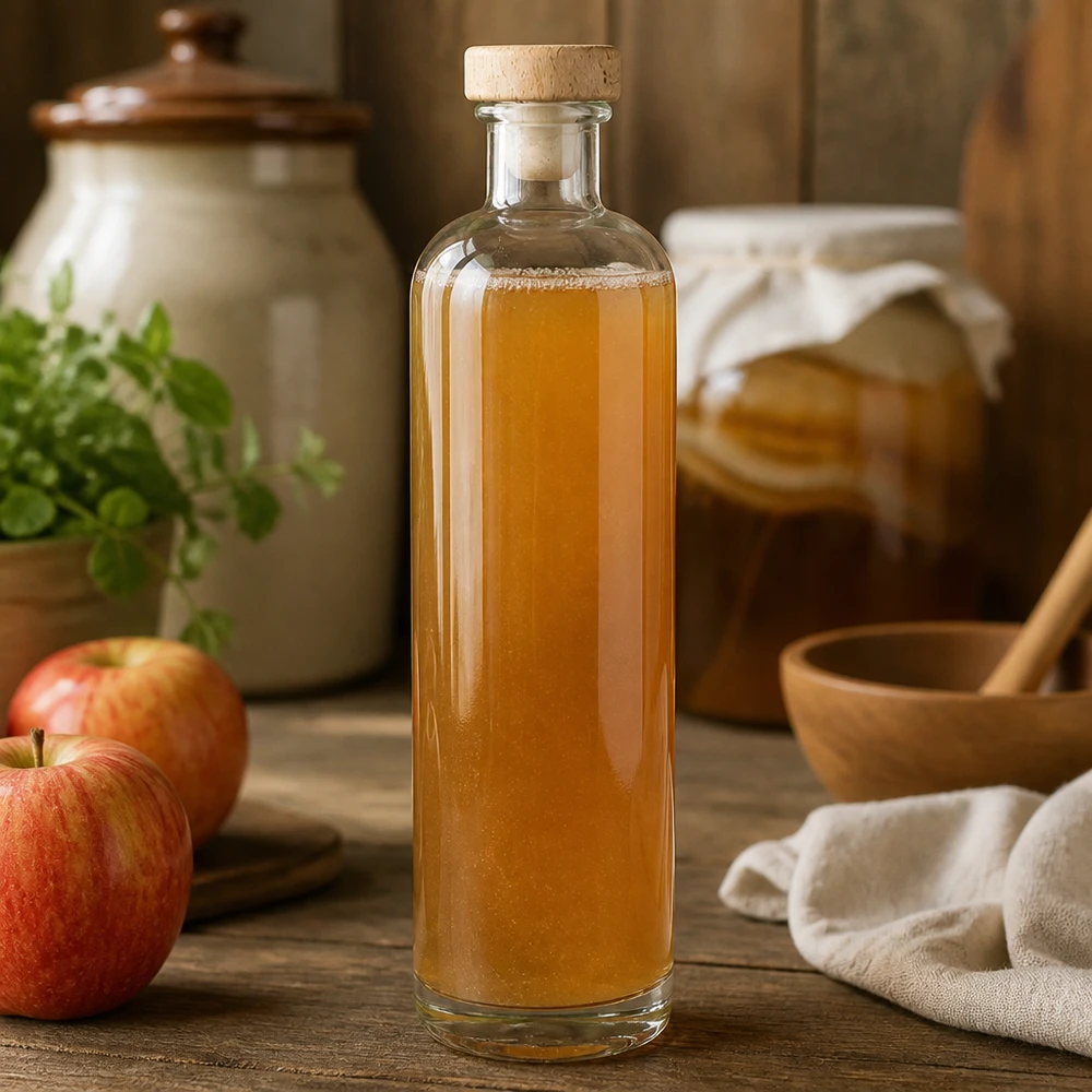 Bottiglia in vetro da 500 ml Ella con tappo in sughero con impugnatura in legno UNiTWIST® Bottiglia in vetro da 500 ml Ella con tappo in sughero con impugnatura in legno UNiTWIST®