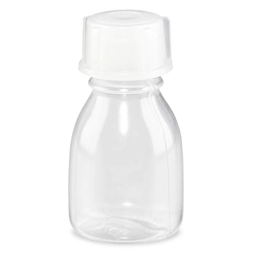 10ml Schraubflasche, Enghals Laborflasche Kleine klare Laborflasche 10ml mit Enghals und gesichertem Schraubdeckel