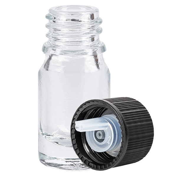 Flacone contagocce da 5 ml 1 mm nero STD ClearLine UT18/5 Flacone contagocce da 5 ml 1 mm nero STD ClearLine UT18/5