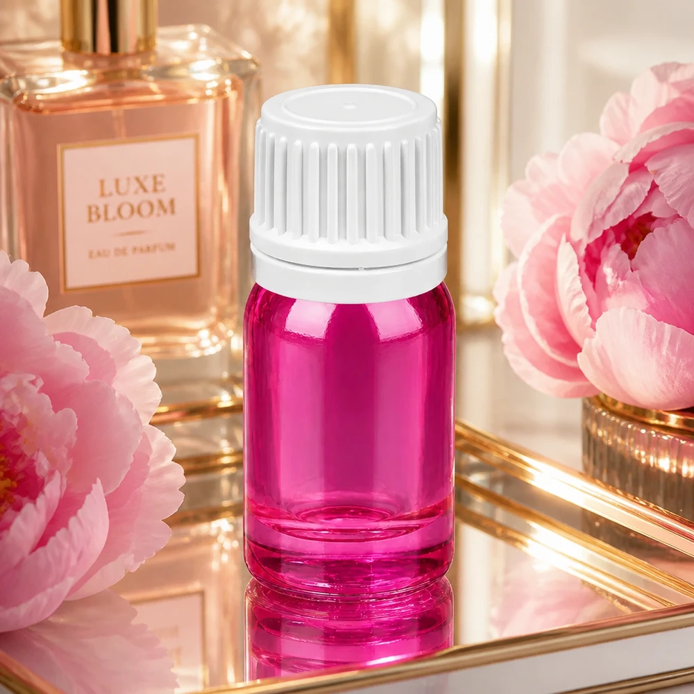 5ml Flasche 11mm Schraubverschluss weiss Originalität Schraubverschlusserschluss PurpleLine UT18/5 Transparente violette 5ml Flasche mit weißem Schraubdeckel für sichtbare Füllstandskontrolle