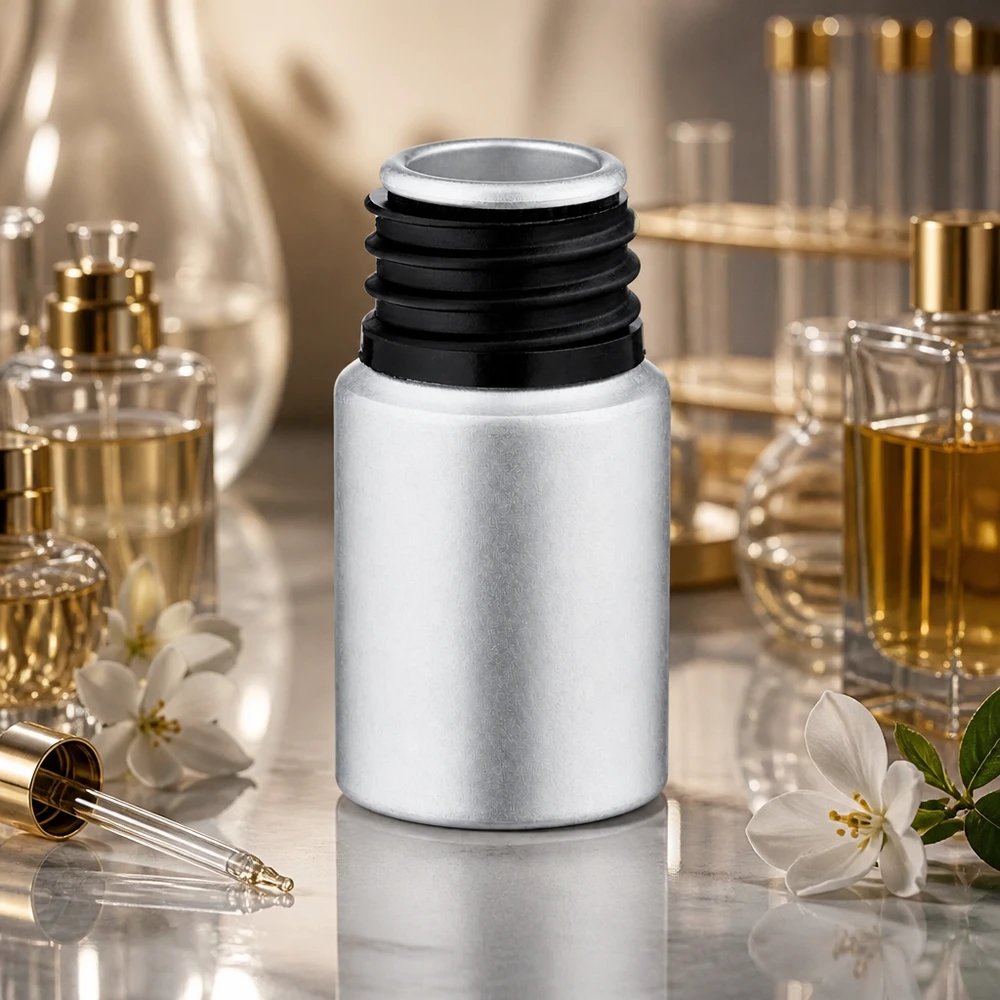 10ml gebeizte Aluflasche Präzise dosierbare 10ml Aluminiumflasche mit Pipette für exakte Mischverhältnisse