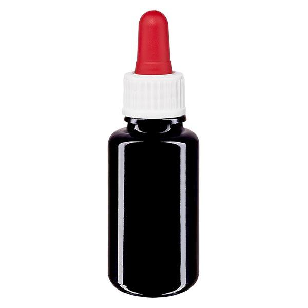 Bottiglia da farmacia viola 20ml con pipetta bianca/rossa pc Bottiglia da farmacia viola 20ml con pipetta bianca/rossa pc