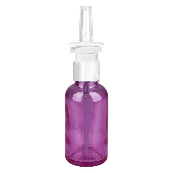 30ml Nasensprayflasche weiß/transparent Standard PurpleLine. UT18/30