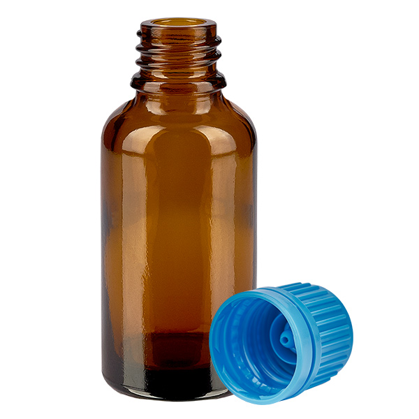 30ml Flasche 11mm Schraubverschluss blau Originalitätsverschluss BrownLine UT18/30