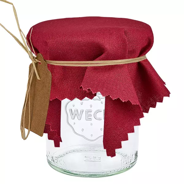Napperon en tissu bordeaux, 15 cm, carré