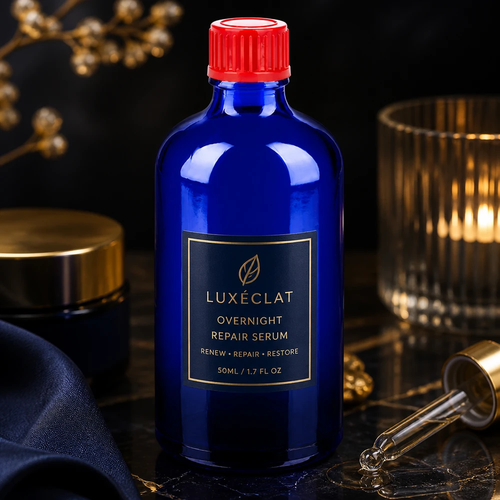 100ml Flasche 11mm Schraubverschluss rot Standard BlueLine UT18/100 100ml BlueLine Glasflasche mit optimaler Füllmenge für tägliche Anwendung von Pflegeprodukten