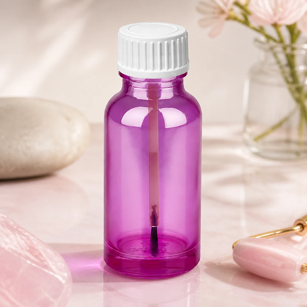 20ml Pinselflasche weiss Standard PurpleLine UT18/20 20ml Pinselflasche aus robustem Glas mit ergonomischem Design für einfache Handhabung