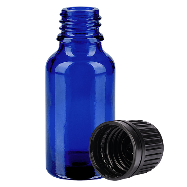 20ml Flasche 11mm Schraubverschluss schwarz Originalitätsverschluss BlueLine UT18/20