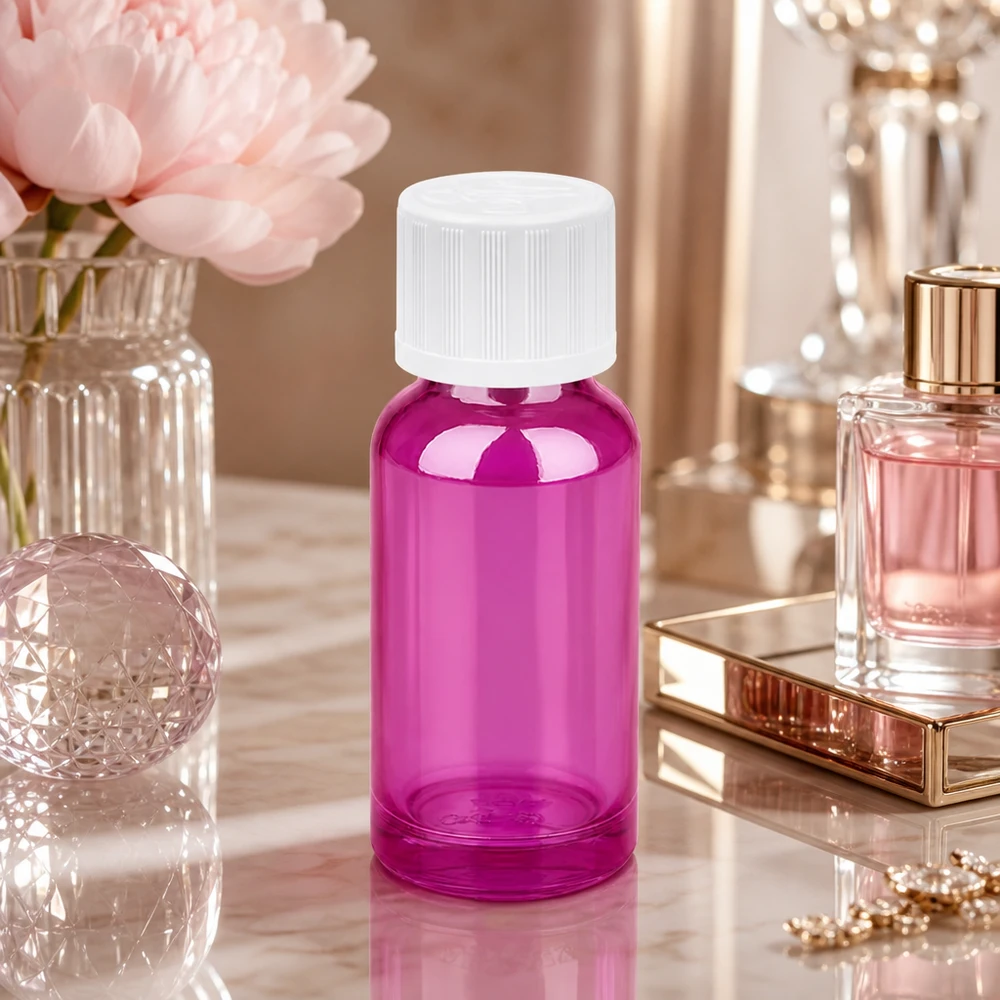 20ml Tropfflasche 1.2mm weiß Standard Kindersicher PurpleLine.UT18/20 20ml Purple Tropfflasche mit Standardgewinde für DIY-Kosmetik und Naturheilkunde